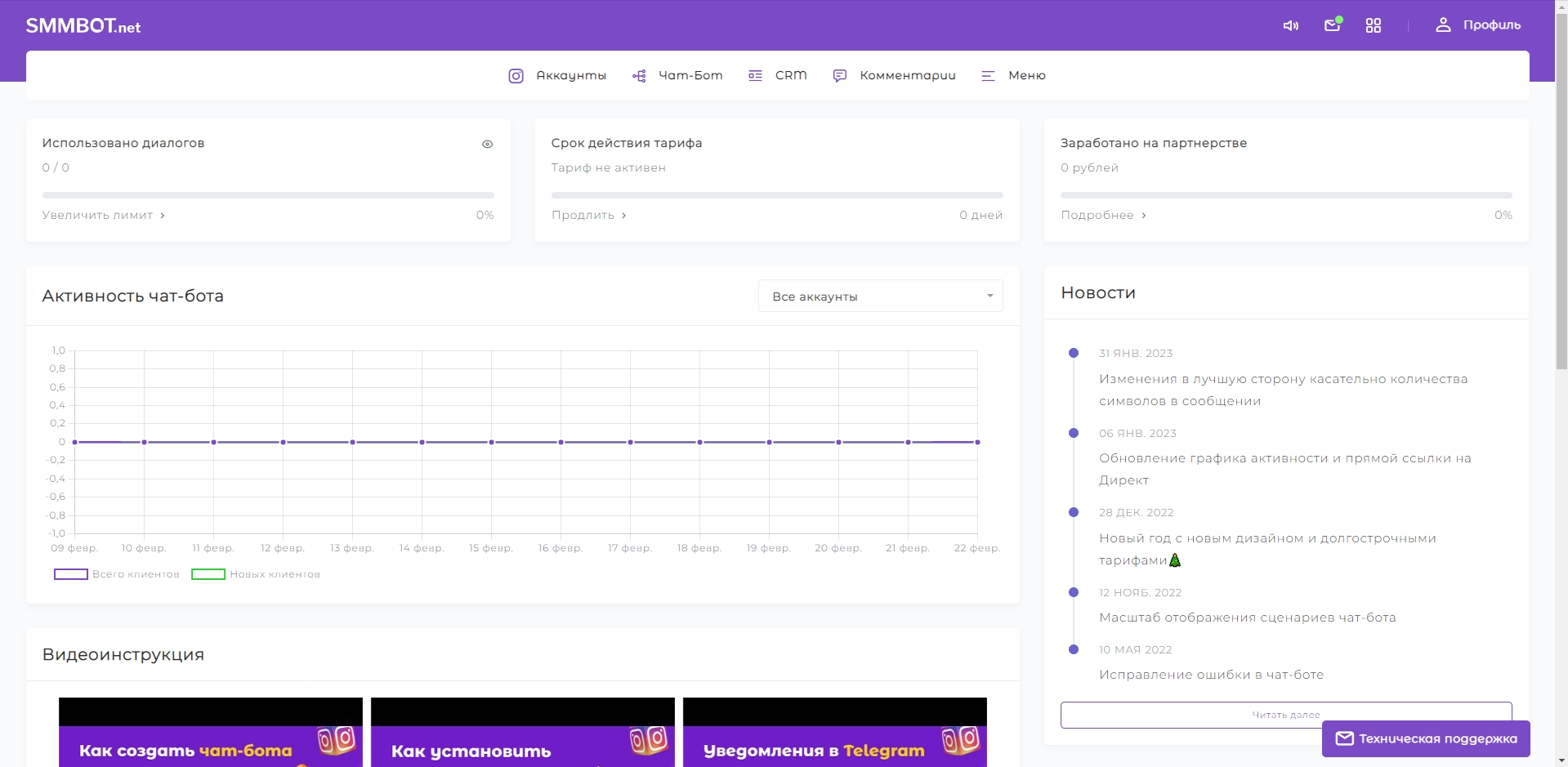 SMMBOT.net Кабинет