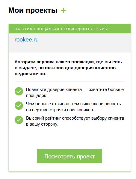 Rookee Анализ площадок для отзывов
