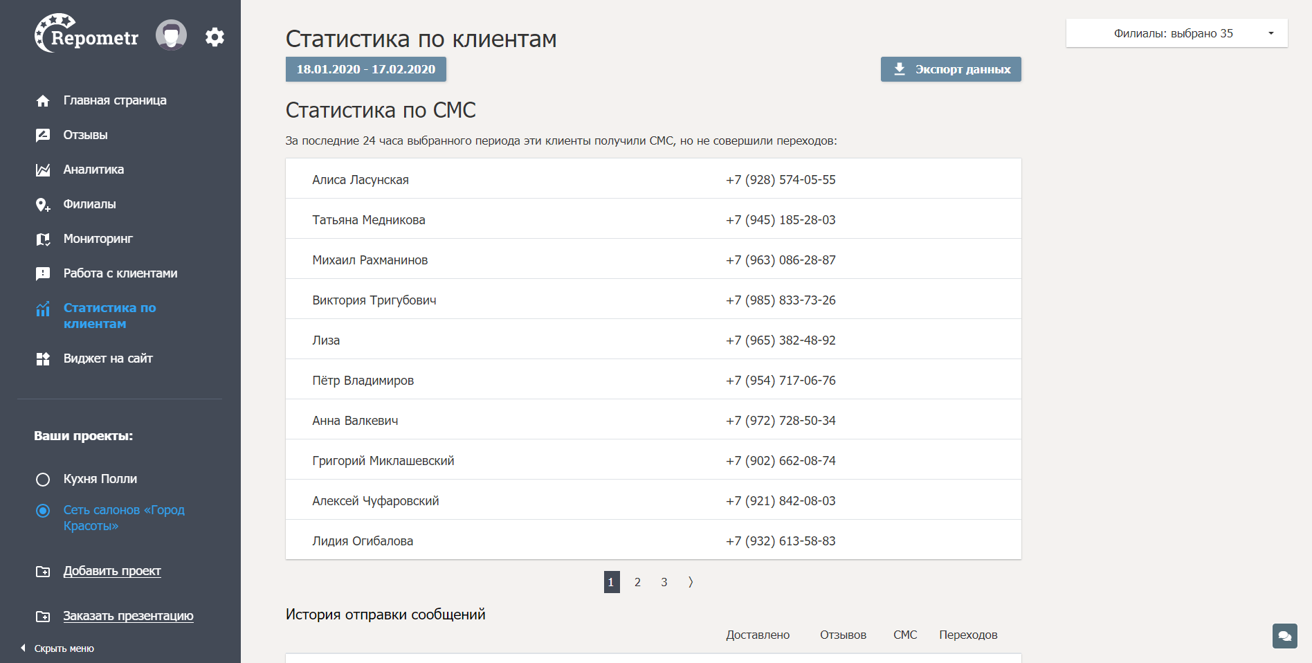 Repometr Личный кабинет