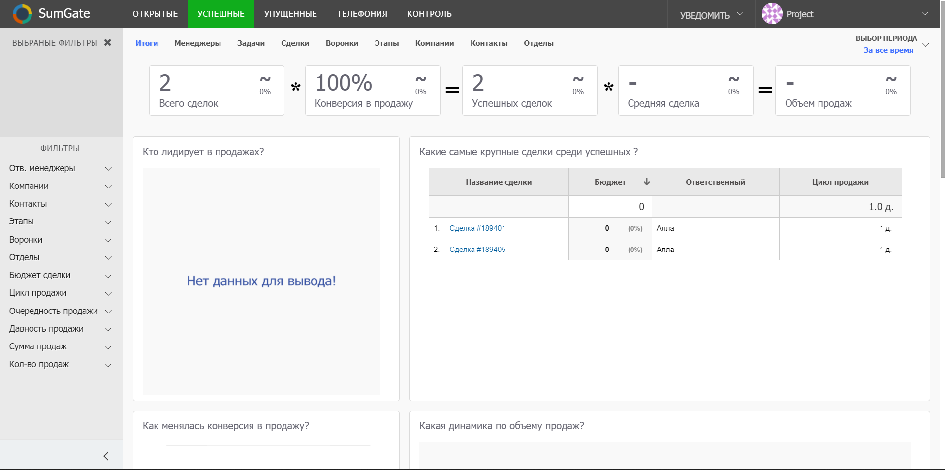 SumGate аналитика