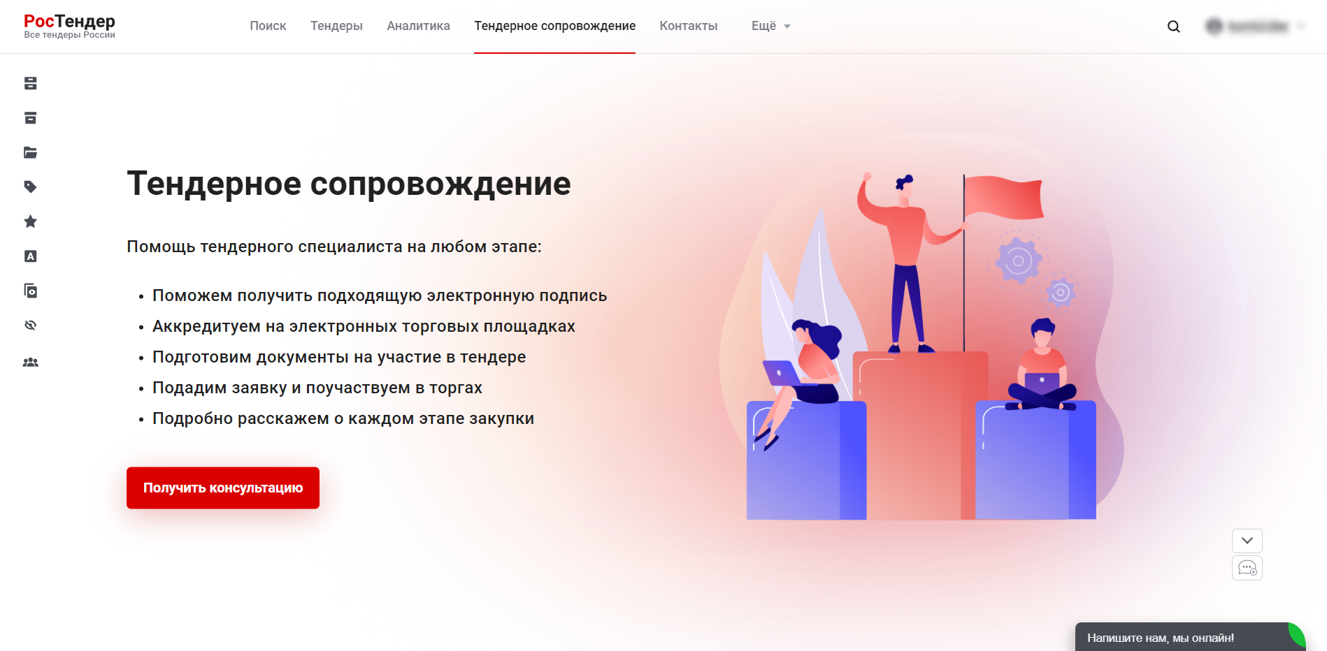 РосТендер тендерное сопровождение