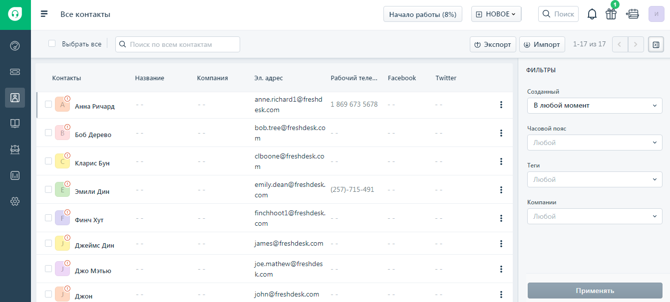 Freshdesk Клиенты